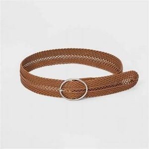Universal Thread Wide Braided Tan Leather Belt